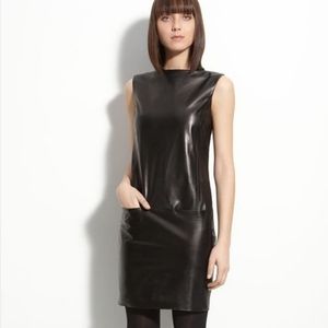 Vince Black Leather Dress NWT